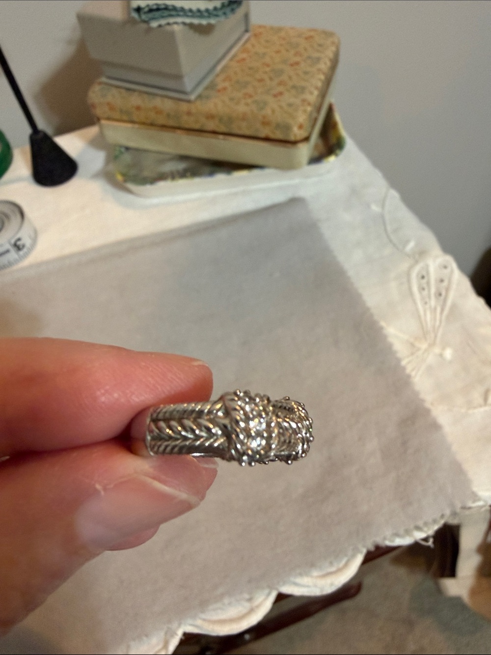 Judith Ripka Sterling Silver ring - Picture 2 of 7